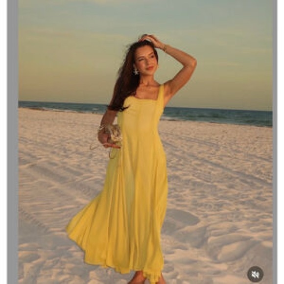 Zara Dresses & Skirts - Zara Yellow Maxi Dress